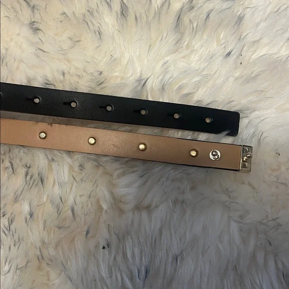 Black and Tan Bow Belt with Pearl Accents - Picture 4 of 5
